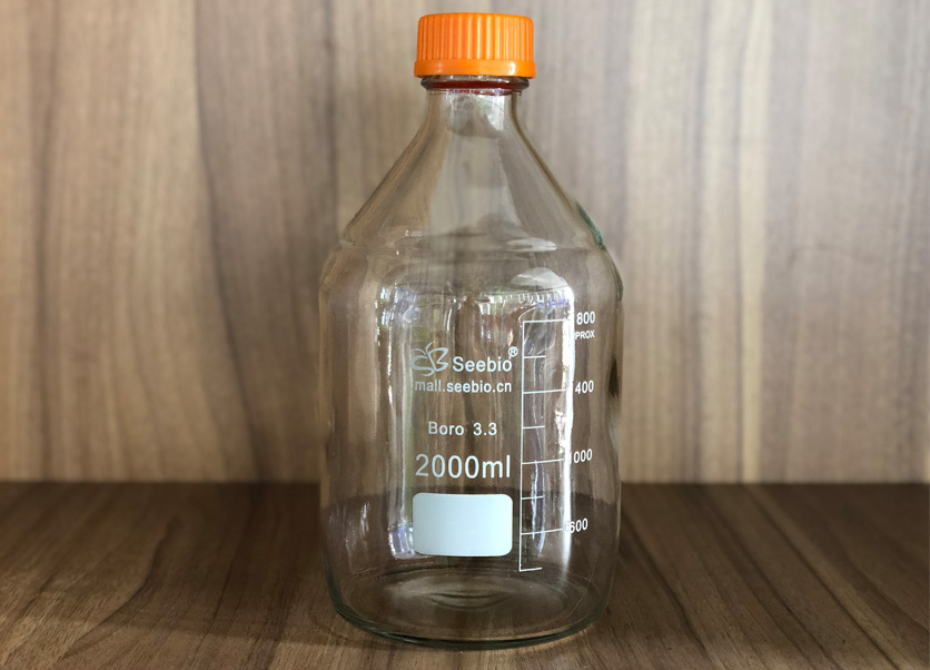 黃蓋試劑瓶，透明，2000ml